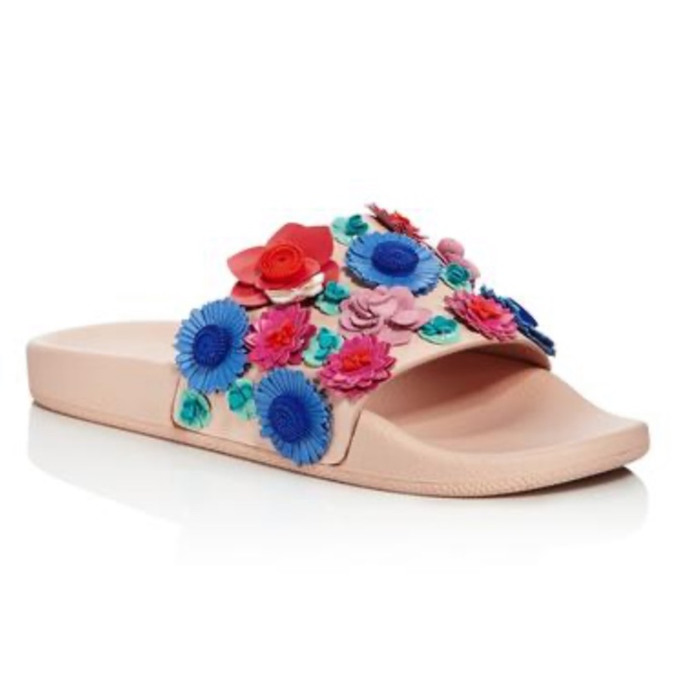 NIB Kate Spade Skye Blush pink floral slide sandal